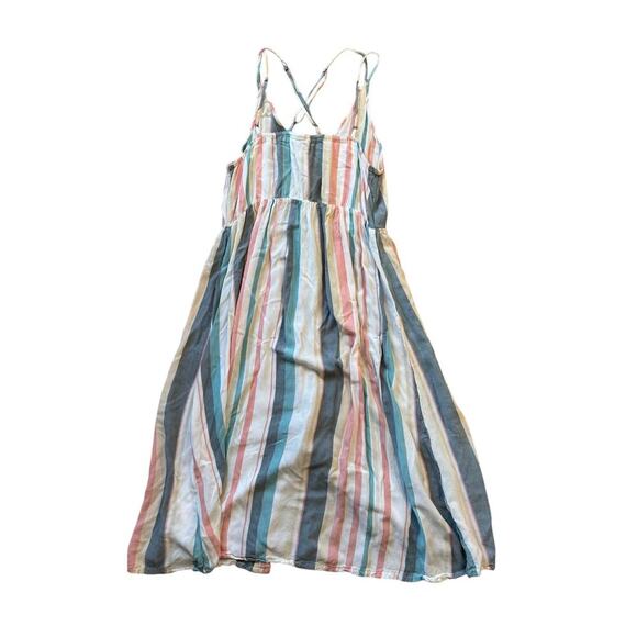 ROXY Sun Dress, size Small; colorful stripes; Adjustable straps - Picture 2 of 13